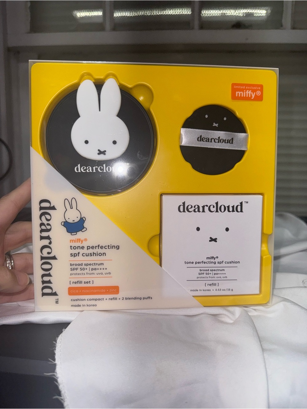 New!! LE miffy x dearcloud Cushion tone perfecting SPF